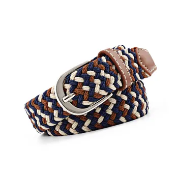 

Elbise Bayan Canvas Belt Ladies Elastic Woven Elastic Belt Men and Women Korean Wild Casual Young Students Thin Belt Tide