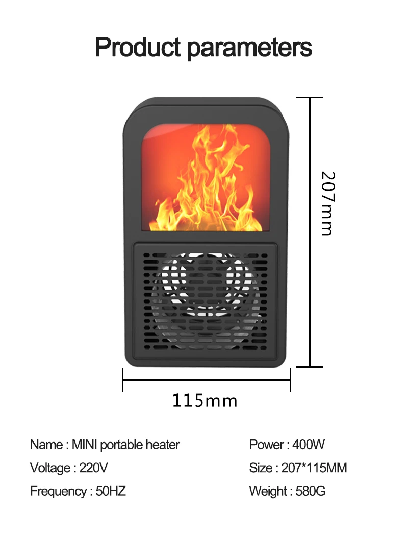 Mini Portable Heater Office Desktop Convector Small Warmer Machine for Winter