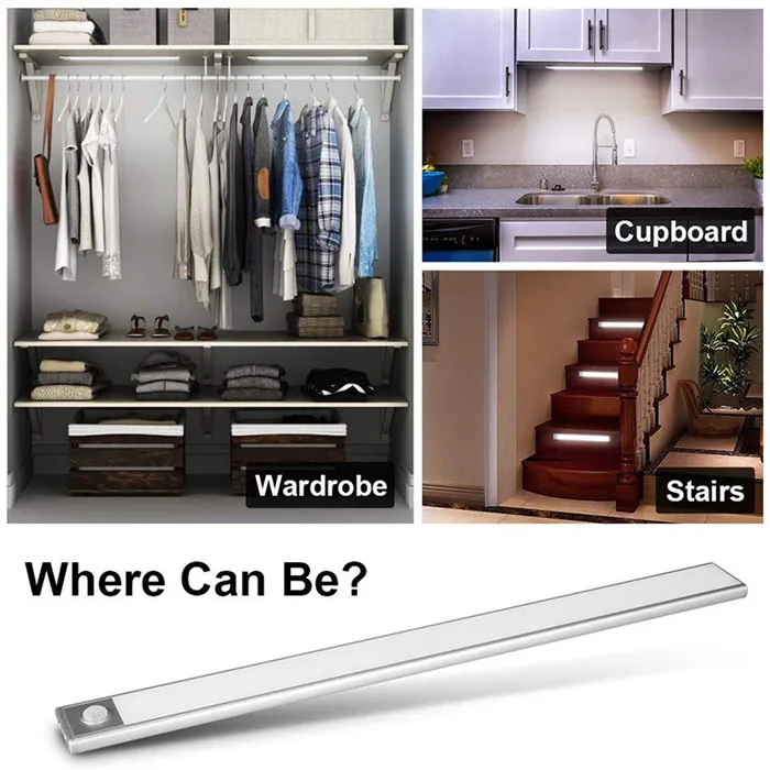 70 LED PIR Motion Sensor Under Cabinet Light 2