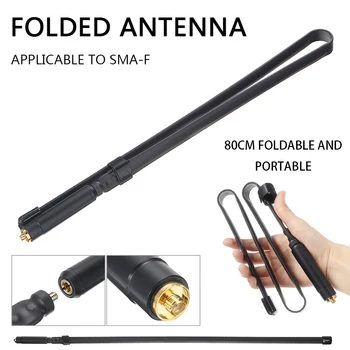 

1PC Foldable Antenna Tactical Antennas SMA-Female Dual Band VHF UHF For Walkie Talkie Baofeng UV5R UV-9R Plus