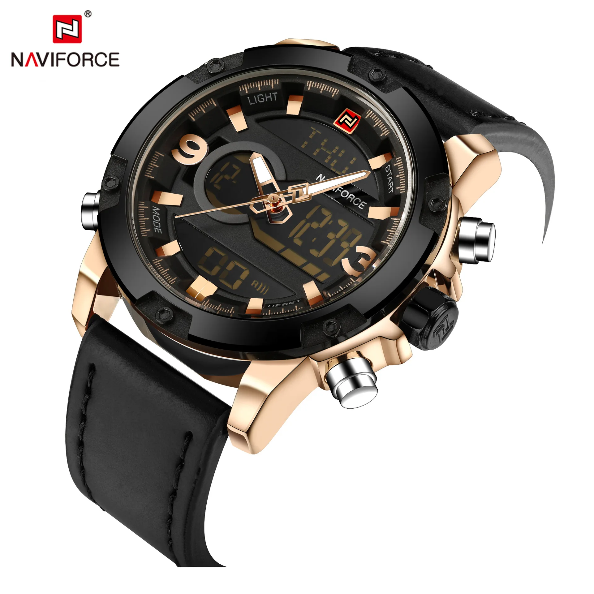 Naviforce Xiang 9097 алиэкспресс Лидер продаж электронные кварцевые часы водонепроницаемые спортивные мужские часы с ремешком