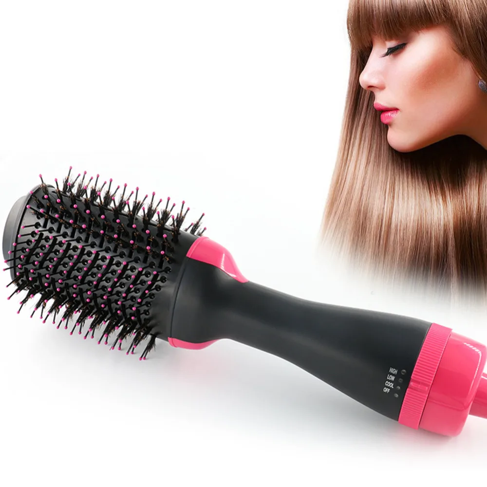 

NEW 2 in 1 Multifunctional Hair Dryer&Volumizer Rotating Hair Brush Roller Rotate Styler Comb Straightening Curling Hot Air Comb