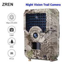 ZREN 12MP ציד מצלמה noturna תמונה מלכודת scoutguard ראיית לילה PIR חיות בר משחק שביל מצלמה 1080P fototrappola foto מלכודת(China)