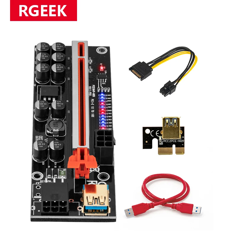 1-10 шт. видеокарта Riser 011 011s pro PCIE PCI E Express PCI-E 16x | Компьютеры и офис