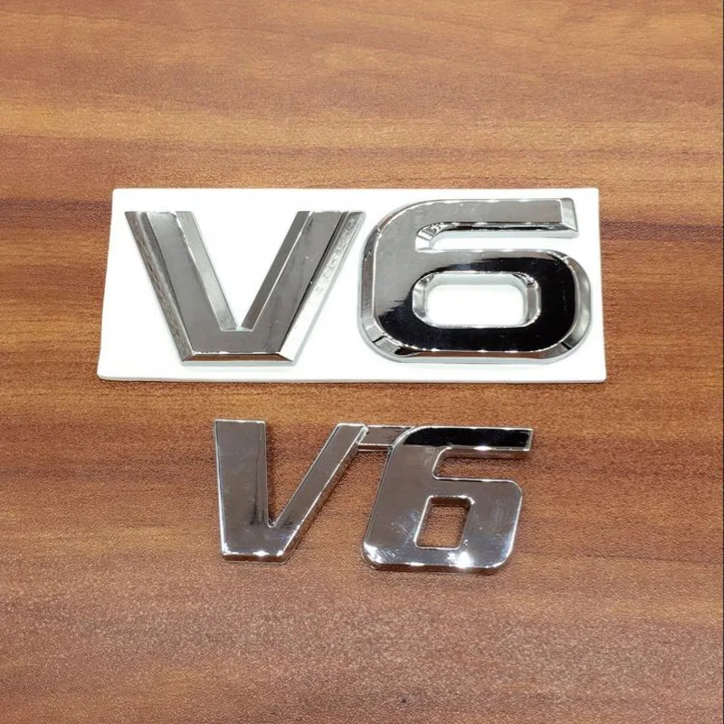 3D хромированный металлический V6 автомобильный стикер багажника авто значок багажника Наклейка Эмблема для кузова автомобиля Наклейка s наклейки внешние аксессуары для укладки