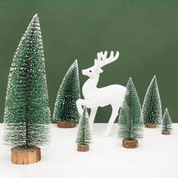 

1PC Small DIY Christmas Tree New Year's Mini Christmas Tree Small Pine Tree For Festival Home Decoration Santa New Year Gift