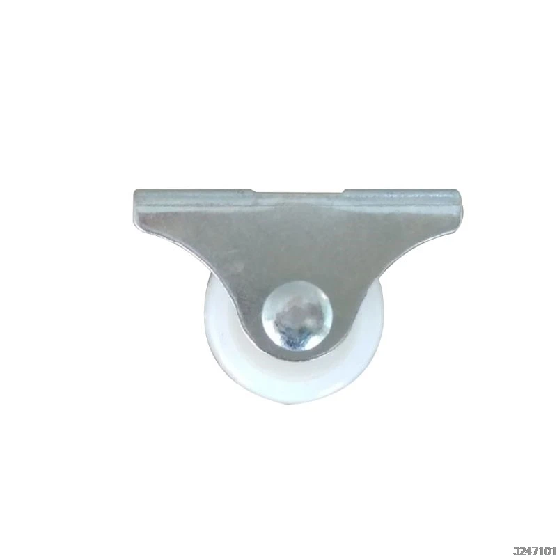 White Rail Fixed Casters Small One-Way Wheel Furniture Plastic Directional Wheel Hardware Accessories