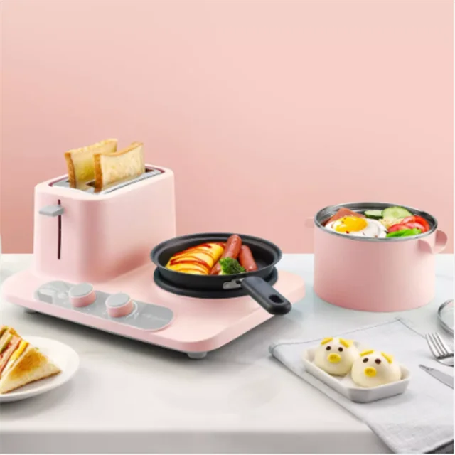 Розовый Xiaomi Donlim многофункциональная машина для обжарки и приготовления пищи на пару многофункциональная шестиступенчатая регулировка - Цвет: Розовый