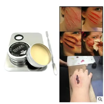 

Halloween skin wax special effects makeup cosply fake knife nose nose wrist color cover eyebrow art shaping scar effect