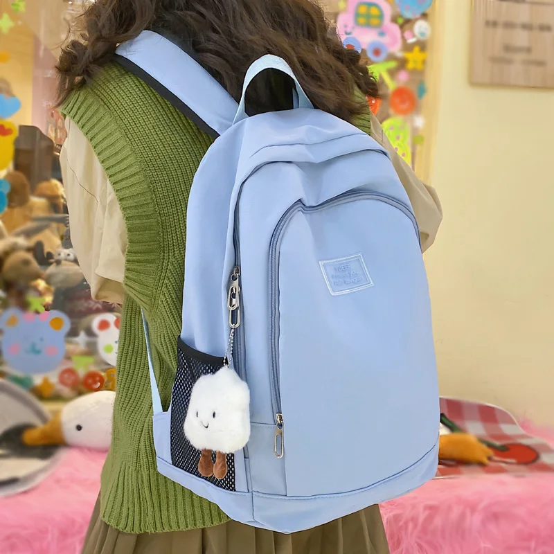 

Trendy Girl Large Capacity Nylon Backpack Fashion Waterproof Women Backpack Female Big School Bag Ladies Kawaii Laptop Bookbag