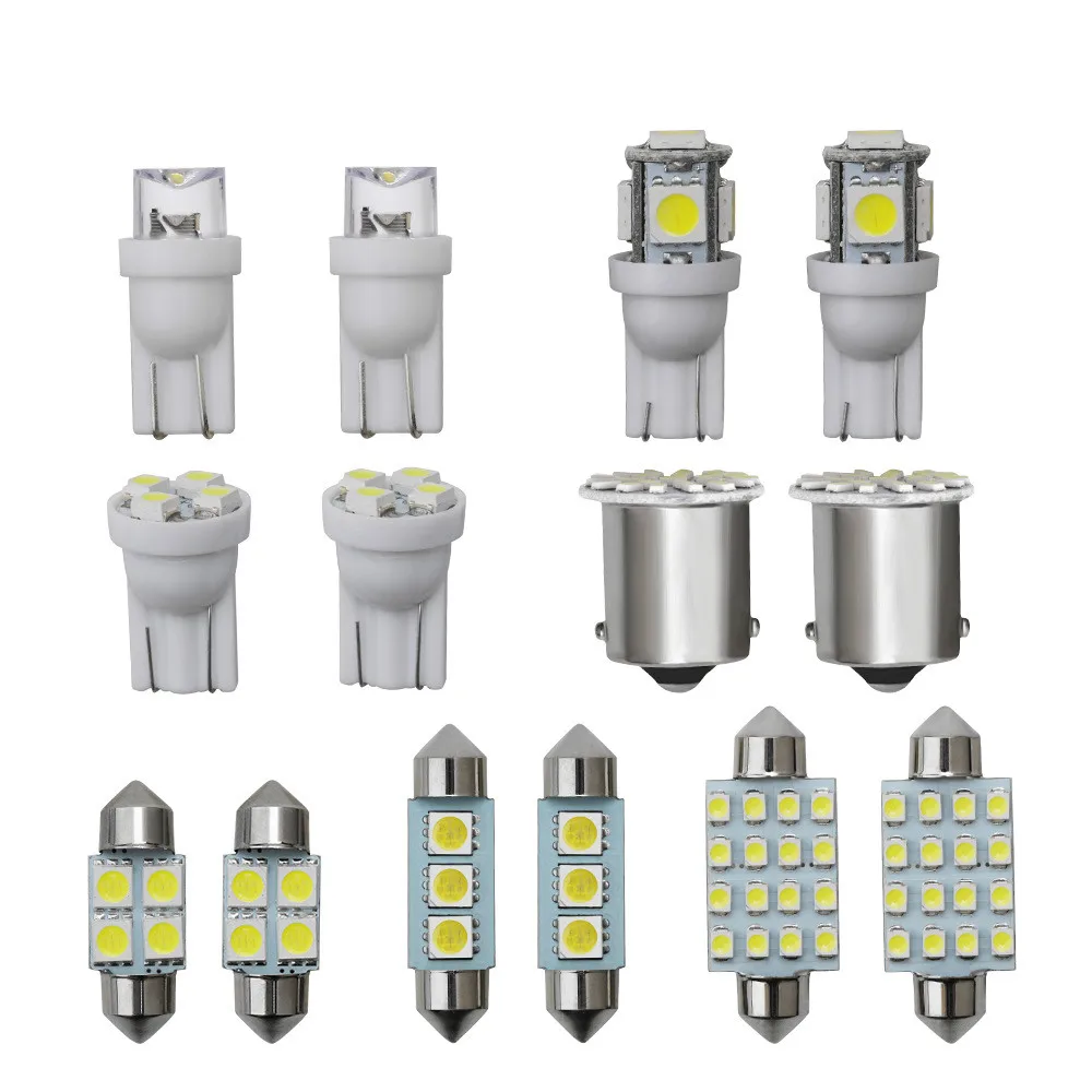 Автомобильные 14 шт. T10 PCB Canbus 31/36/41 мм 5050 1210 1156 1206 Led лампа для чтения Габаритные лампы автомобильная пластина лампа синий 12V