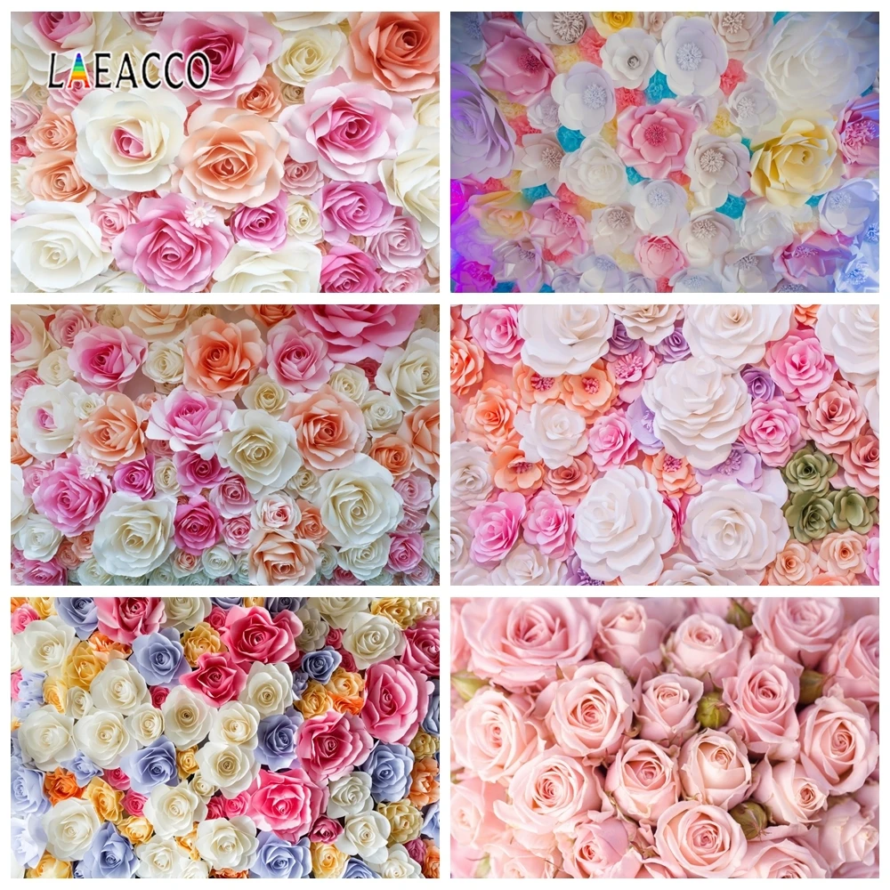 Laeacco Wedding Photocall Birthday Photophone Flower Wall Baby Portrait Photography Backgrounds Photo Backdrops For Studio | Электроника
