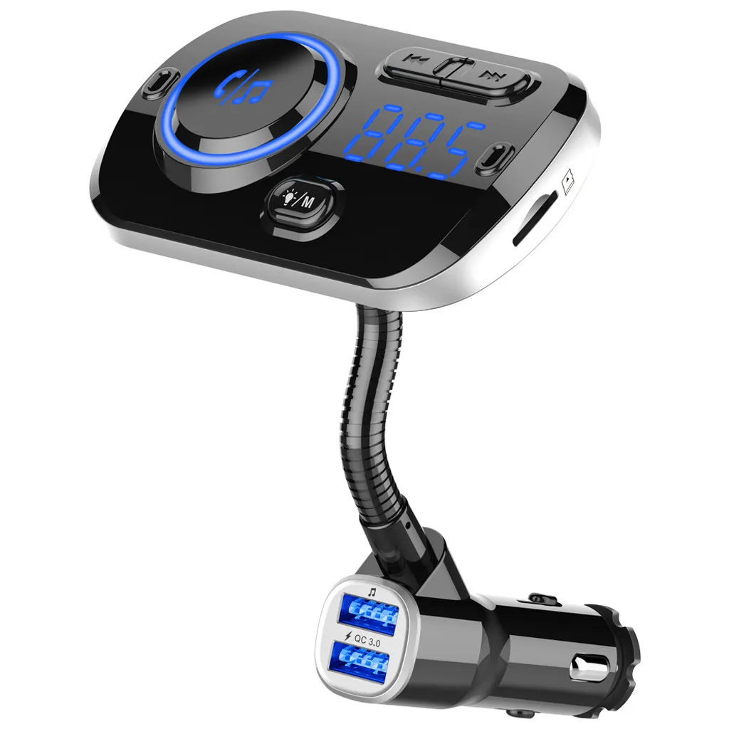 Bluetooth Car Kit FM Transmitter MP3 Player With LED Dual USB 4.1A Quick 3.0 Voltage Display Micro SD TF Music Playing
