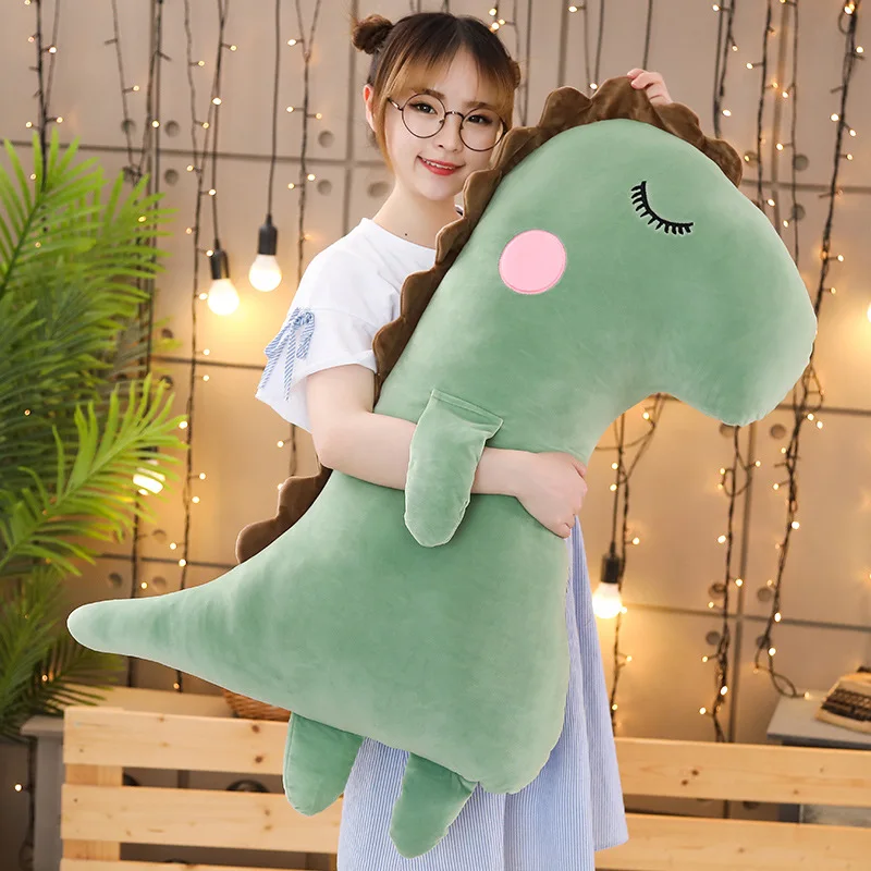 Kawaii, эластичный плюшевый динозавр, игрушка, животные, кукла, мультяшный динозавр, мягкая игрушка, зеленый/розовый динозавр, подушка, детские милые плюшевые игрушки, подарки