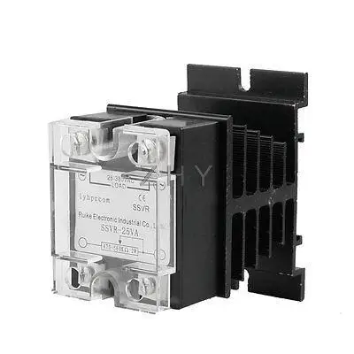 

Solid State Relay Voltage Resistance Regulator 25A 25-380V AC + Heat Sink Hnoul