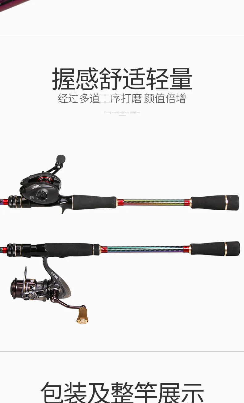 Fishing Rod Lurestar Fuji Guides High Carbon Bass Rod Lure 1.98M-2.58M Spinning/Casting Fishing Rod ML/M actiong