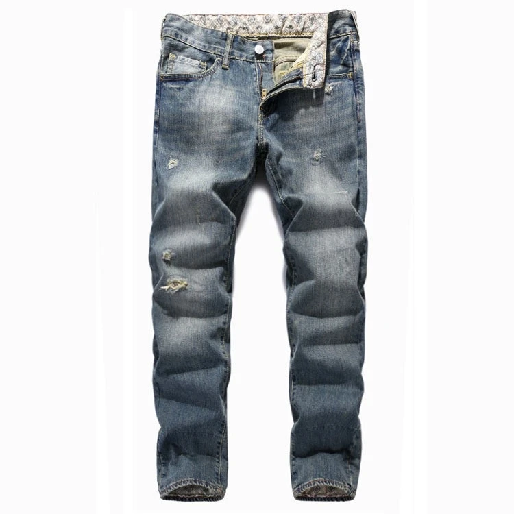 Evisu, новинка, повседневные мужские дышащие штаны высокого качества на молнии, теплые мужские джинсы с дырками, прямые мужские брюки с принтом 630