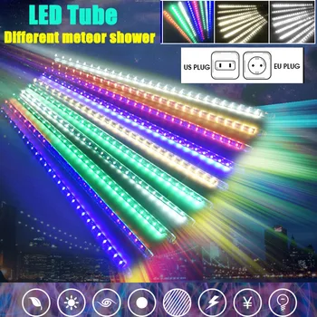 

New Year 30cm 50cm Outdoor Meteor Shower Rain 10 Tubes LED String Lights Waterproof for Christmas Tree Wedding Party Decoration