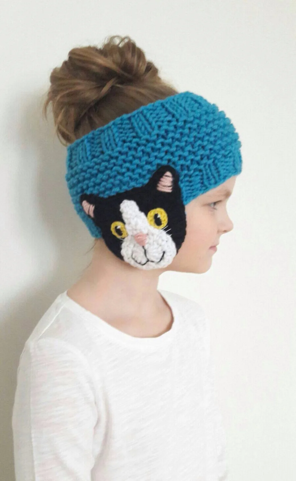 children Cute Solid Knitted turban bonnet cap