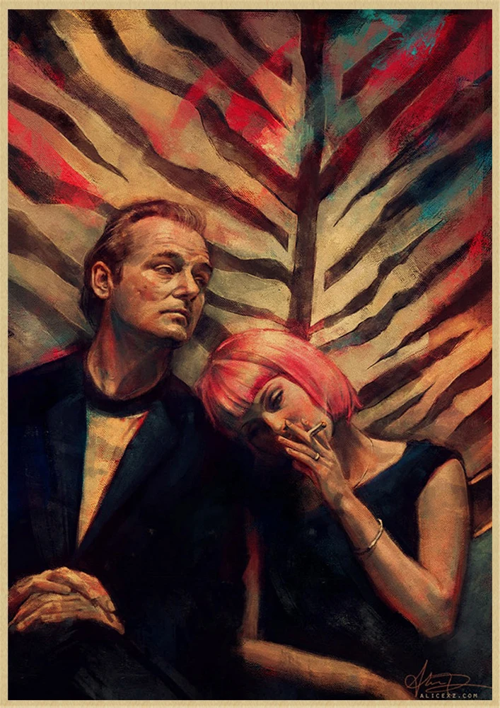 Lost in Translation Classic Movie Kraft Paper Poster Bar Cafe Living Room Dining room Wall Decorative Paintings