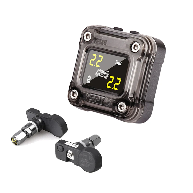 

SPY M1 Motorcycle Tire Pressure Monitoring System Waterproof Motorbike TPMS With 2 Internal Sensors