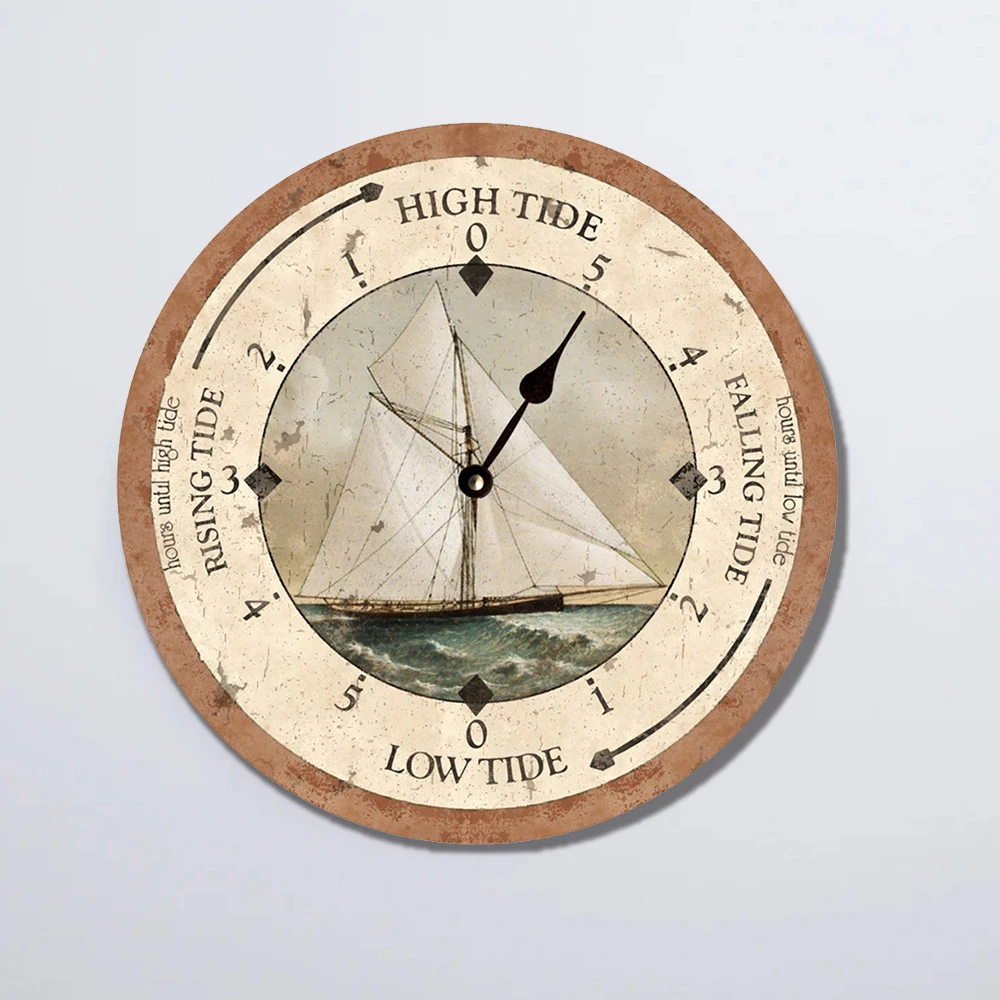 

Sailboat Clock Wall Decorations Living Room Wood American Style Wall Clock Modern Design 3d Wall Clock Living Room Home Decor