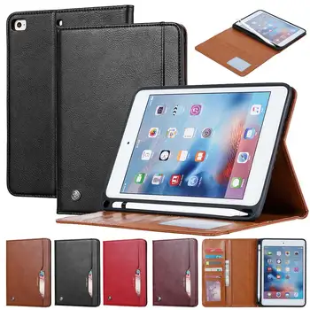 

For iPad mini 1/2/3/4/5 Auto-Sleep/Wake Function Shockproof Protective Shell Kickstand Leather And TPU Tablet Flat Plate Cover