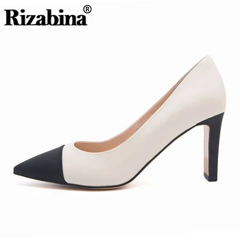 

Rizabina 2020 Hot Sale Women Pumps Genuine Leather Shoes Women Pointed Toe Ladies Pumps Footwear Size 34-40