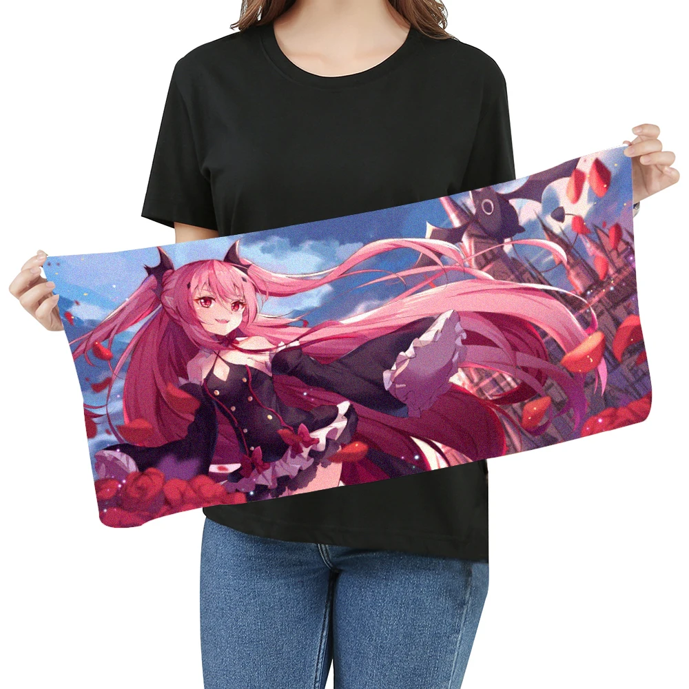 Аниме Серафим конца банное полотенце Krul Tepes DIY печатное из микрофибры для