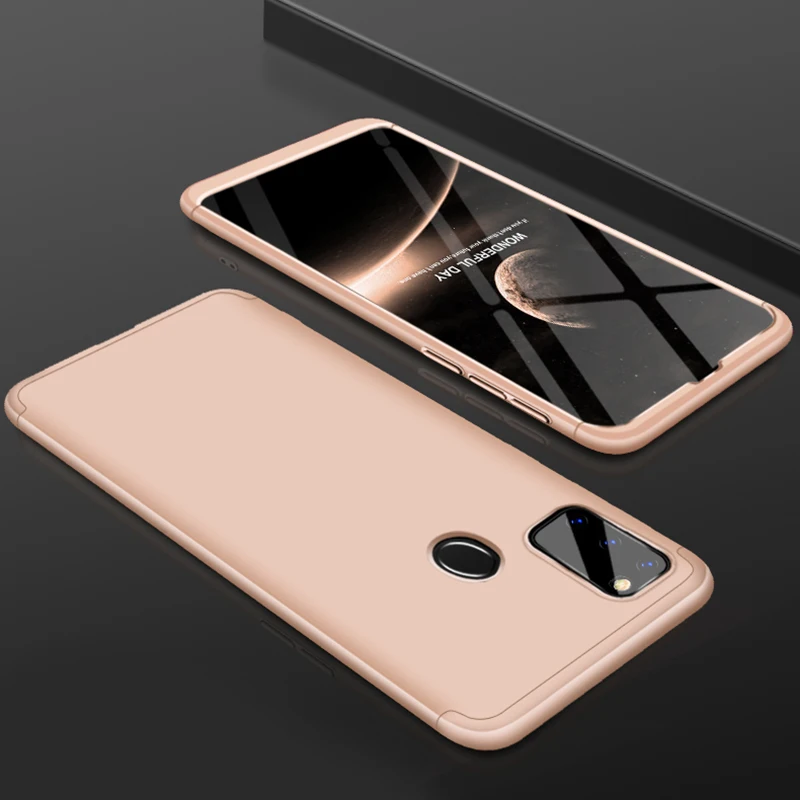 GKK Роскошный чехол для samsung M30s чехол 3 в 1 полная защита противоударный Матовый Жесткий чехол для samsung Galaxy M30s Coque Fundas - Цвет: Gold