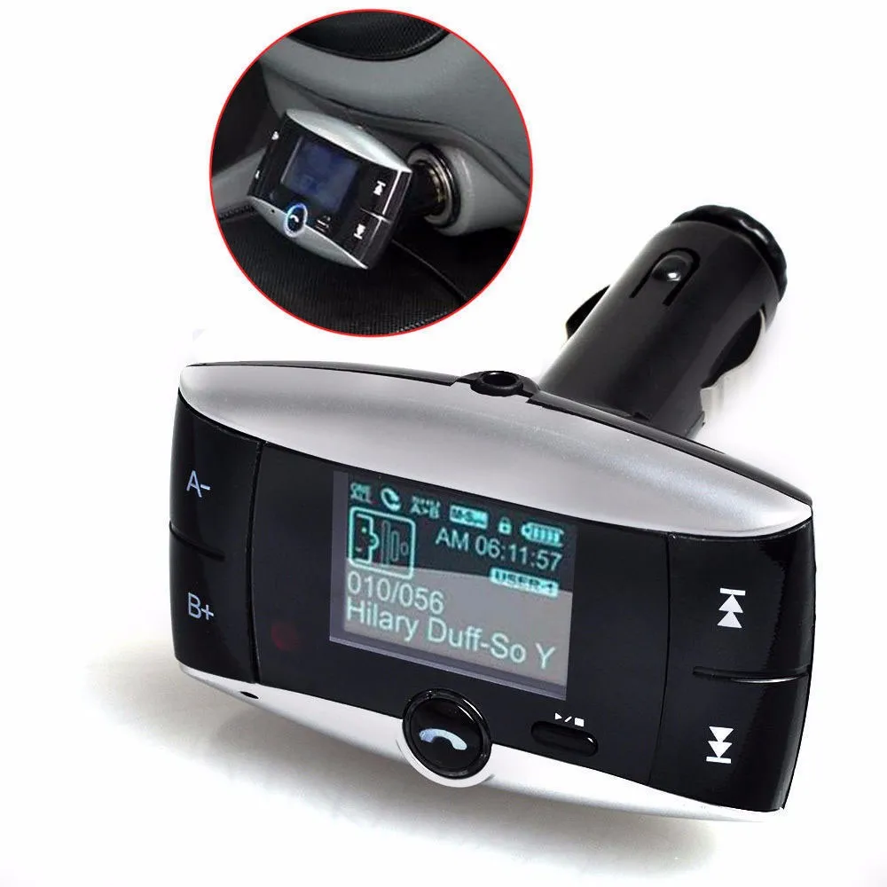 

1.5 LCD Car Kit MP3 Player Bluetooth FM Transmitter Modulator SD MMC USB Remote For MP3/WMA For Nokia #20