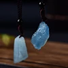 1PC Fashion Simple Aquamarine Blue Pendant Natural Quartz Stone Raw Crystals For Men Women Jewelry Purple Mineral Specimen Gift 4