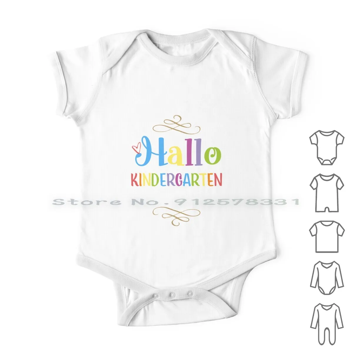 

Kindergarten Kids Hello Newborn Baby Clothes Rompers Cotton Jumpsuits Hi There Kindergarten Children Colorful Rainbow Playful