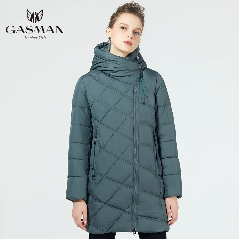 GASMAN Новая зимняя Женская куртка пуховик женский модный толстая теплая парка с капюшоном зимняя верхняя одежда женская Высококачественная