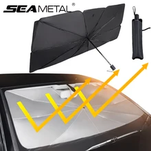 Pára-brisa do carro sun sombra guarda-chuva retrátil reflexão uv auto pára-sol capa janela frontal sol proteger para o carro fácil de armazenamento