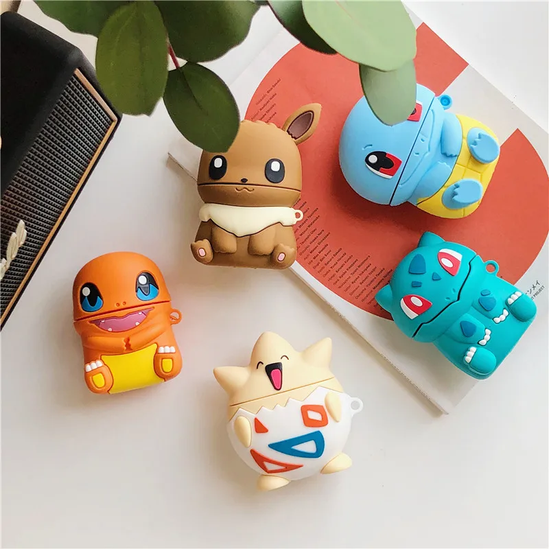 Чехол-карабин для AirPods Pro с кольцом-монстрами Charmander Bulbasaur Eevee Squirtle Togepi Snorlax Psyduck