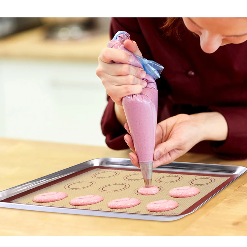 Macaron Silicone Baking Mat Pad Liner for Bake Pan Non-stick Heat Resistant Kitchen Oven Dough Rolling Pastry Tool Accessories
