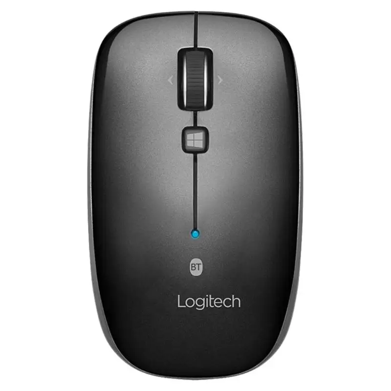 Беспроводная Bluetooth мышь logitech M557, 4 кнопки, 1000 dpi, оптическая планшетная мышь для Mac, Windows, компьютерные мыши - Цвет: Черный