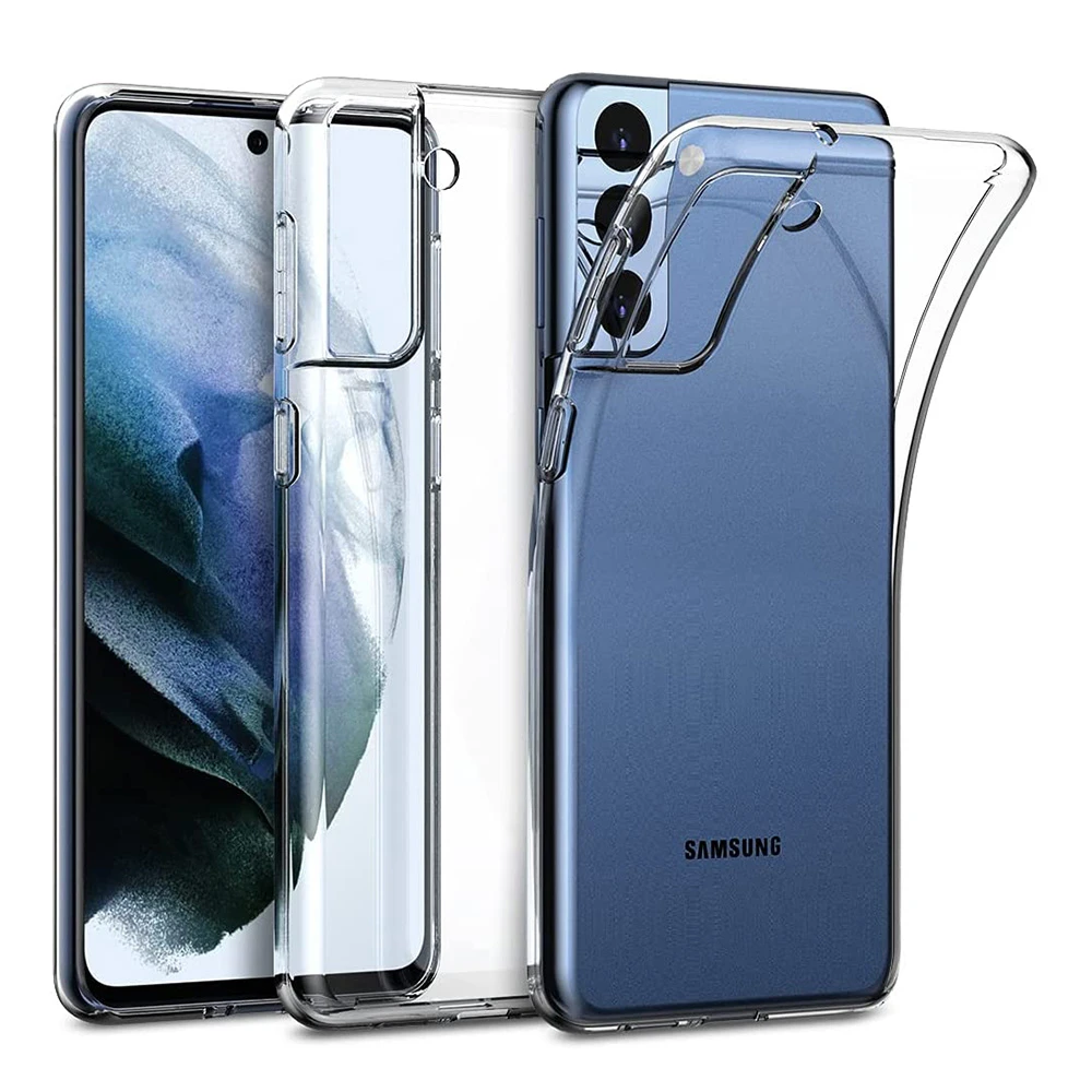 Ultra Thin Silicone Phone Case On For Samsung Galaxy S21 S20 Fe Ultra S10 S9 S8 Plus Lite Soft Clear Full Back Case Cover Fundas galaxy s22 ultra case