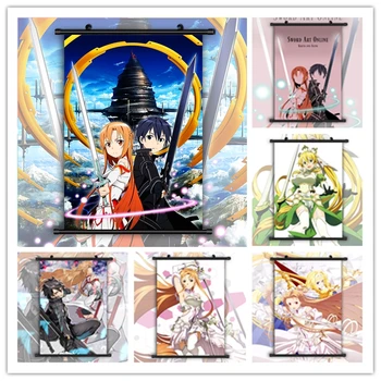 

Sword Art Online Kirito Sinon Asada Shino Anime Manga HD Print Wall Poster Scroll