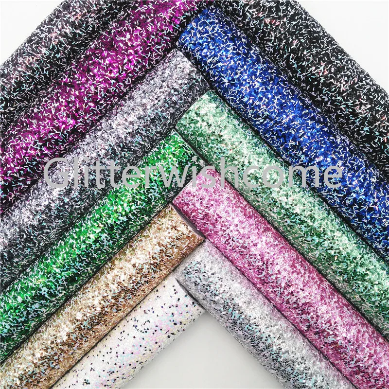 21x29cm A4 Size Synthetic Leather, Chunky Glitter Leather, Faux Pu Leather