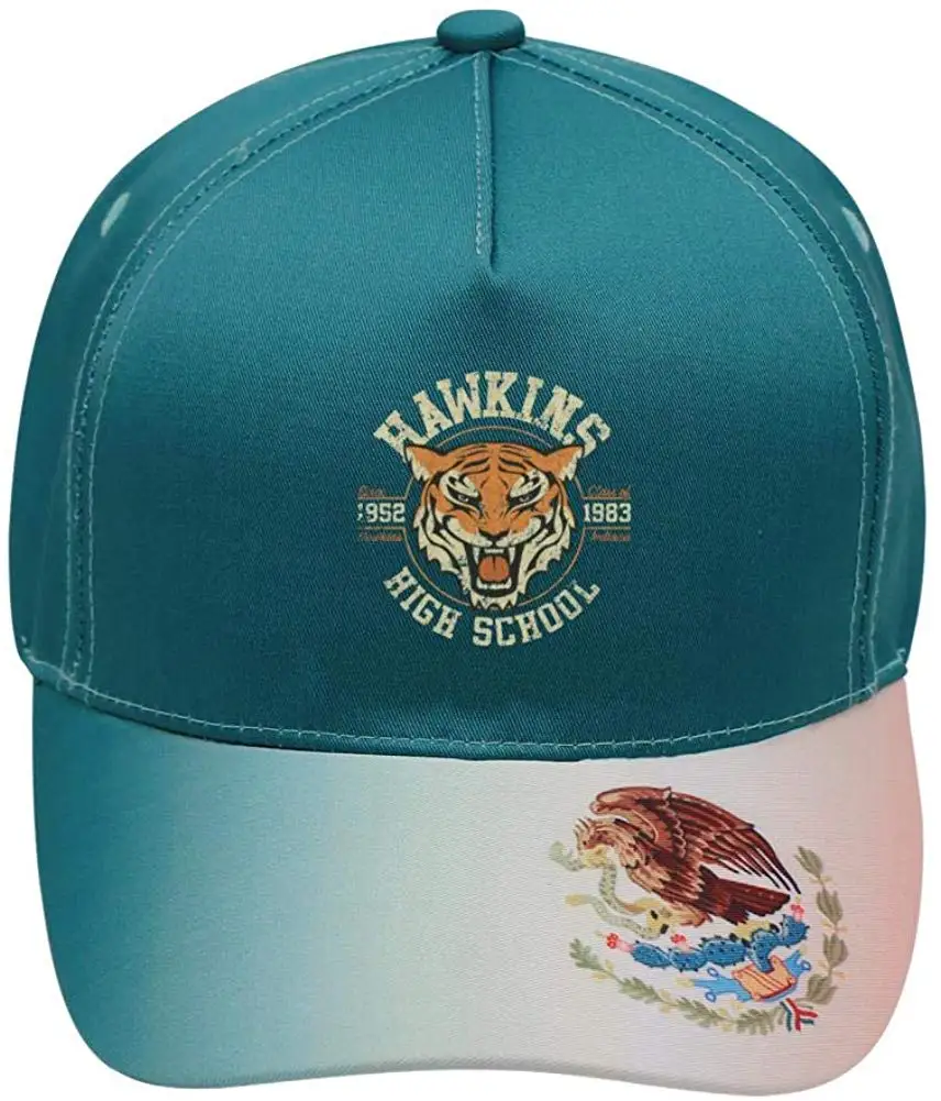 Странные Вещи Hawkins средней школы Мексиканский Флаг бейсболка, взрослых Открытый папа шляпа Регулируемая Snapback зеленый