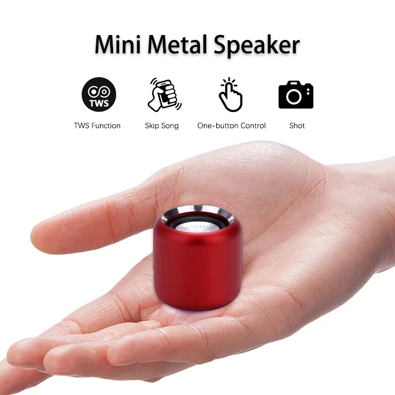 Nuevo TWS Super minialtavoz Portátil Bluetooth sonido bajo Control de Disparador remoto parlantes inalámbricos pequeños para teléfonos|Altavoces portátiles| - AliExpress