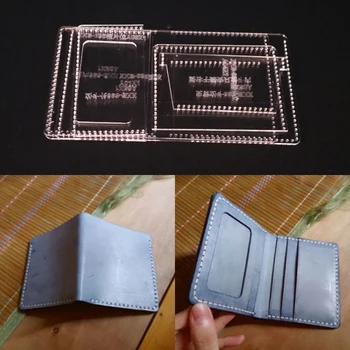 

1set DIY Acrylic Leather Template Home Handwork Leathercraft Sewing Pattern Tools Accessory Wallet 105x92x10mm