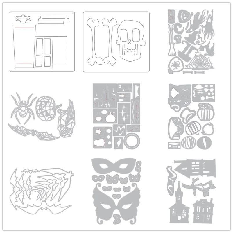 

2019 3D New Layer Metal Cutting Dies and Scrapbooking For Paper Making Halloween Decoration Embossing Frame Card Dies Set