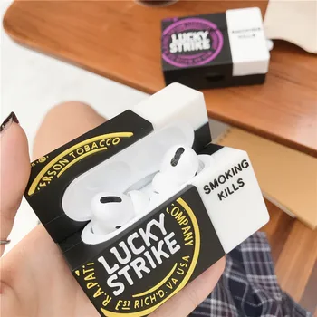 

Fashion Cool Popularity Lucky Cigarette Headphone Case For Apple Airpods Pro 3 Silicone Wireless bluetooth headset Cover Box