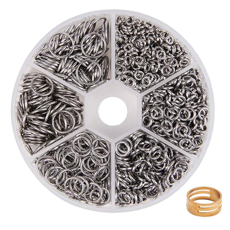 

4-10Mm Mixed Specification Stainless Steel Single Ring Handmade Jewelry Diy Accessories
