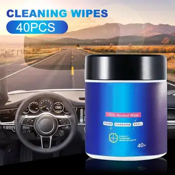 

40 sheets/Pack Portable Wet Wipes Skin-friendly Disposable Cleaning Wipes for Home Office Wipes Accessories Car Towels