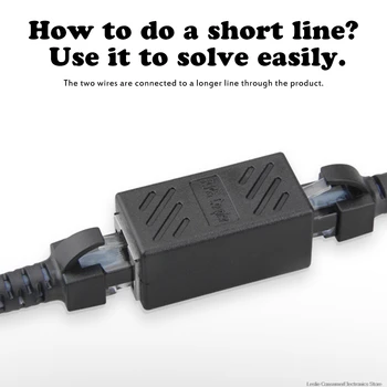 

RJ45 Network Internet LAN Connector Adapter Extender Injector For LAN Network Mini Dual RJ45 Interfaces Adapter dropshipping