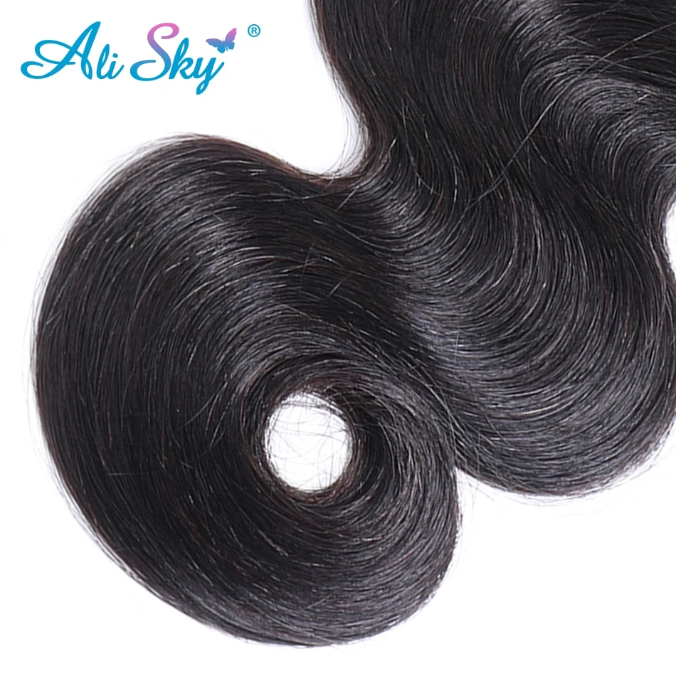 Бразильские волнистые волосы Alisky, 3 пряди, 4x4, на шнурке, человеческие волосы, волнистые волосы средней длины/бесплатно/три части, волосы remy, высокие